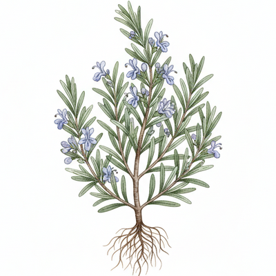 Rosemary botanical illustration