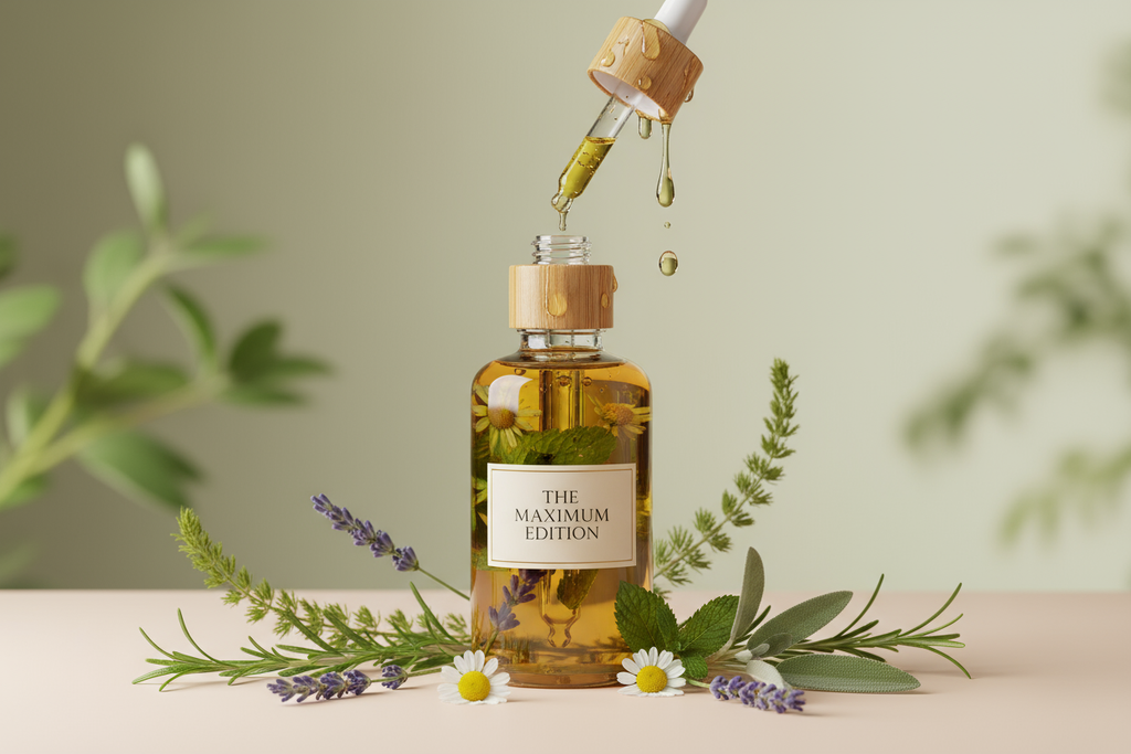 the bottle should be plastic so you can see all 7 herbs inside