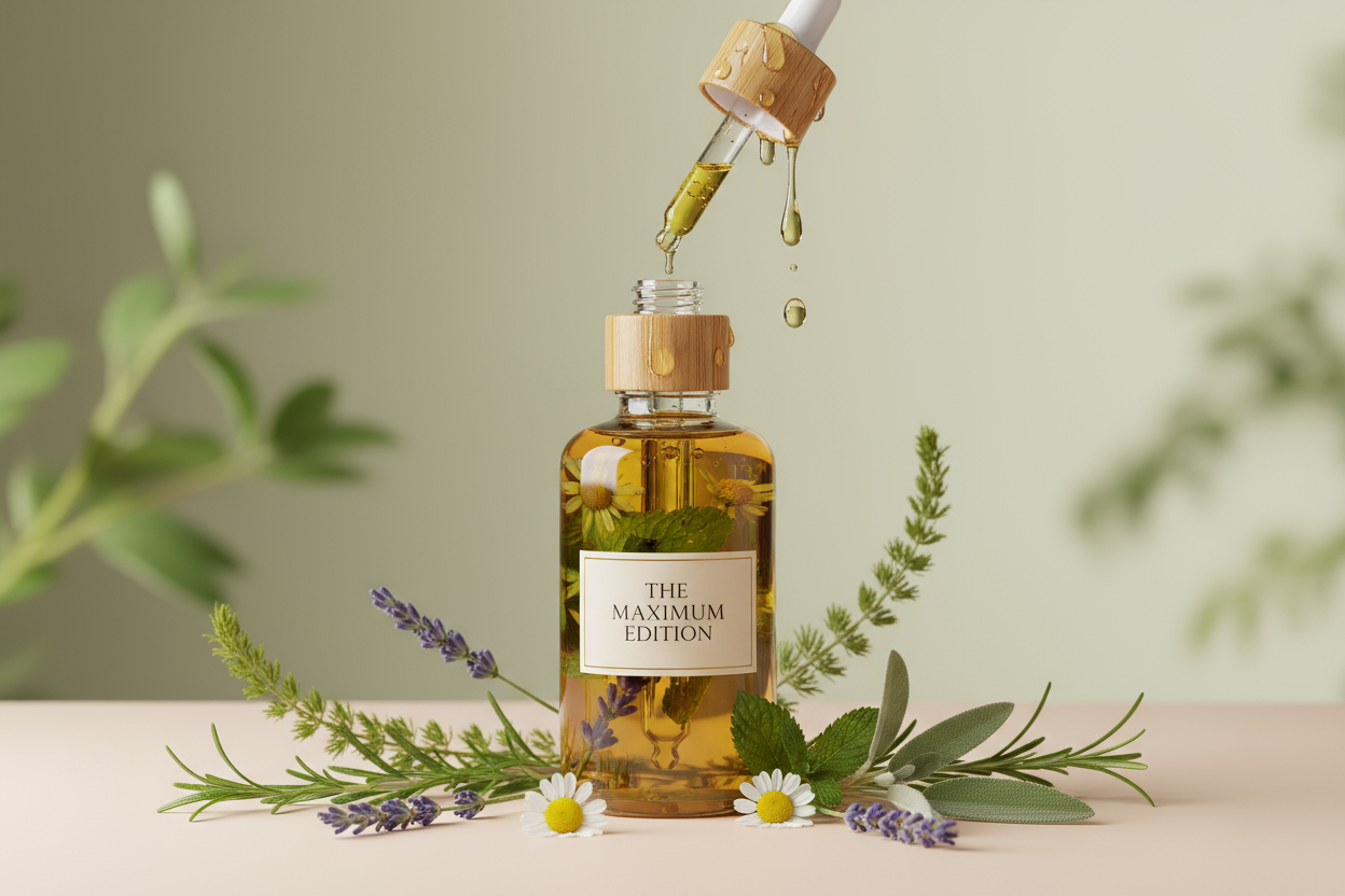 the bottle should be plastic so you can see all 7 herbs inside