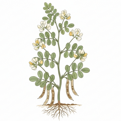 Fenugreek botanical illustration